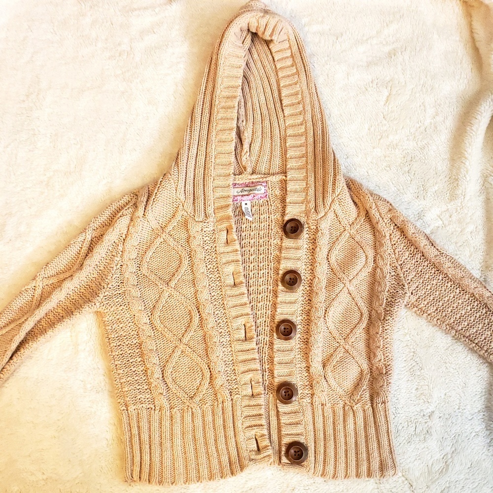 Aeropostale tan knit sweater